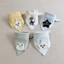 Set 5 Yếm Ăn Cotton Hình Tam Giác Dành Cho Các Bé