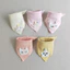 Set 5 Yếm Ăn Cotton Hình Tam Giác Dành Cho Các Bé