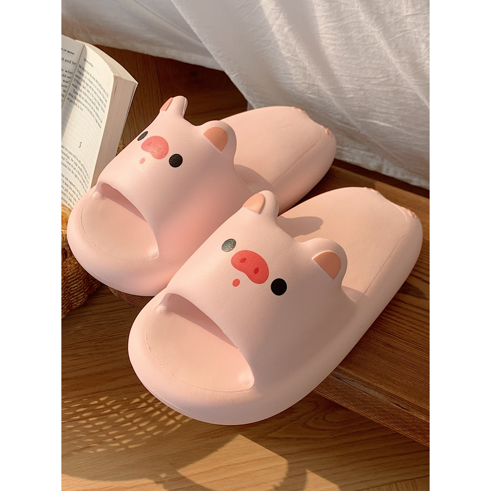 Dép Piggy Dễ Thương Dép Đế Dày Cao Cấp Đế Mềm Trong Nhà Dép Gia Đình Dép Dẹt EVA Nhẹ Chống Mài Mòn Phòng Tắm Tắm