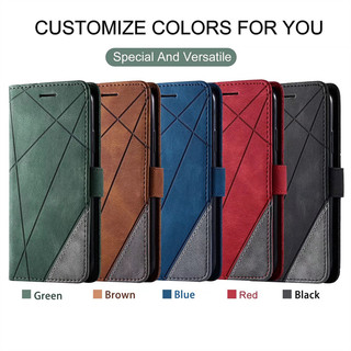 Ốp Lưng Sang Trọng Cho Samsung Galaxy A04 A04e A04s F04 A14 A24 A34 A54 4g 5g Matte Vintage Leather Flip Case Ví