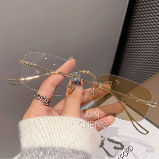 Photochromic Chống Bức Xạ Không Khung Kính Dành Cho Nữ Không Vành Chuyển Đổi Sắc Thái Không Khung Kính Mắt Máy Tính Kính Mắt Chống Ánh Sáng Xanh Glare 2 Trong 1 Kính Mát Khung Kim Loại