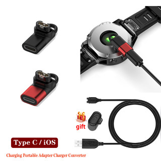 Bộ chuyển đổi sạc di động USB Type C USB iOS cho Garmin Venu Sq 2 Venu3 Venu4 / 255 265 955 745 165 / Fenix 7S 7X / bản năng 2 / Vivoactive 5 6 / vivomove 3