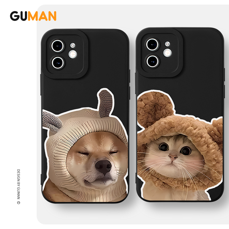 Ốp lưng GUMAN Mềm nam nữ cặp đôi dễ thương đẹp Cho iPhone 17 Air 16 15 14 13 12 11 Pro Max SE 2020 X XR XS 8 7 ip 6S 6 Plus kute XYB1599