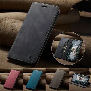 Ốp Da Lật Sang Trọng Cho Samsung Galaxy S23 Plus Ultra S23 + A04 A04s A14 A34 A54 Bàn Chải Chống Trộm Lật Mờ Mềm Ví Khe Cắm Thẻ Đứng