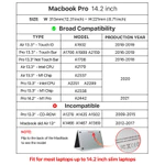 Tay áo máy tính xách tay bằng da thật cho Macbook Pro 14 2021 MacBook Air 13 m1 Retro Pro Cover 14 inch Phụ kiện — ảnh 3