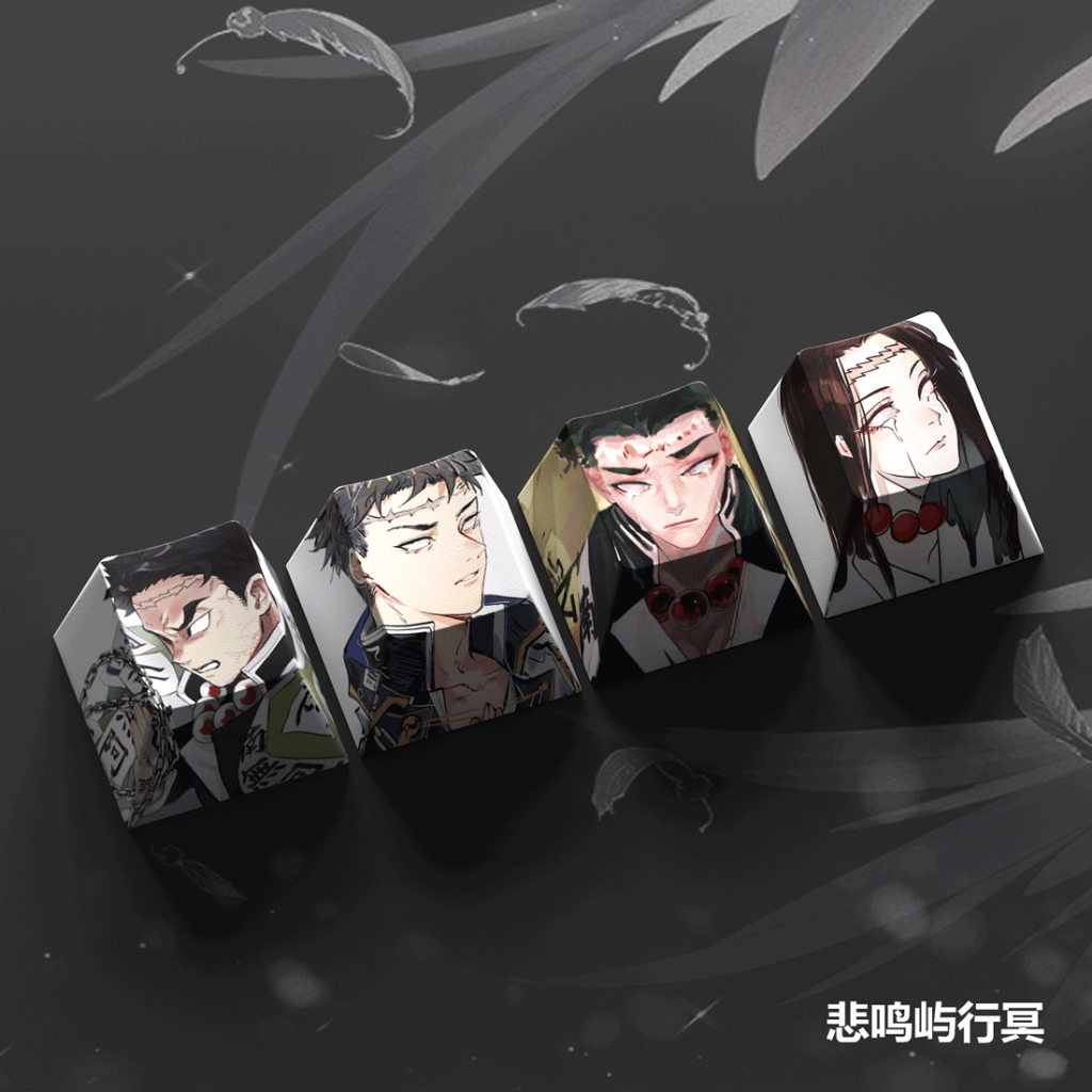 Bộ 4 Nút Bàn Phím Cơ R4 Kamado Tanjirou Nezuko Zenitsu Kochou Shinobu ...