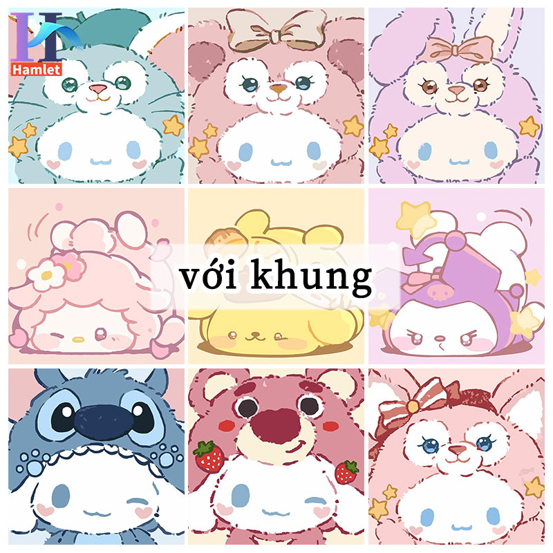 Tranh Tô Số Hóa Hamlet 20*20Cm Sơn Acrylic Họa Tiết Nhân Vật Hoạt Hình  Disney/ Stellalou/ Sanrio Dùng Trang Trí | Shopee Việt Nam