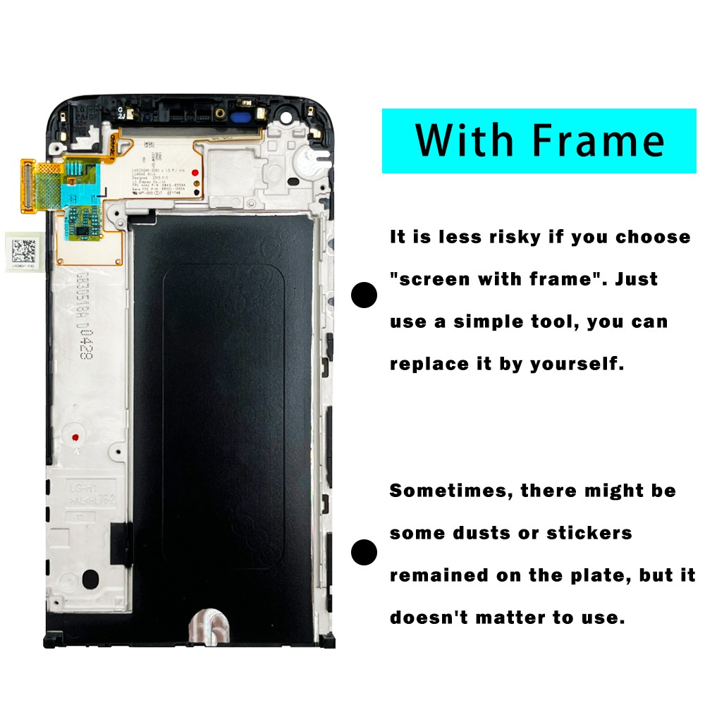 Dành Cho LG G5 LCD Bộ Số Hóa Màn Hình Cảm Ứng Có Khung Thay Thế Cho LG G5 Màn Hình LCD H850 H840 H860 F700