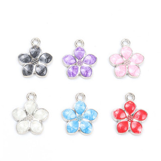 Set 10 Mặt Vòng cổ / Vòng Tay / Khuyên Tai Hình Hoa Anh Đào Bằng Hợp Kim diy