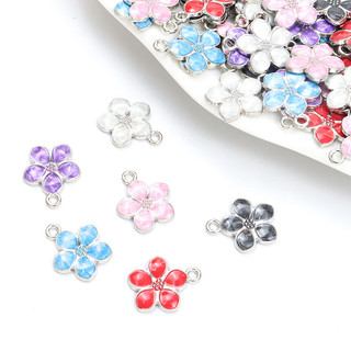 Set 10 Mặt Vòng cổ / Vòng Tay / Khuyên Tai Hình Hoa Anh Đào Bằng Hợp Kim diy