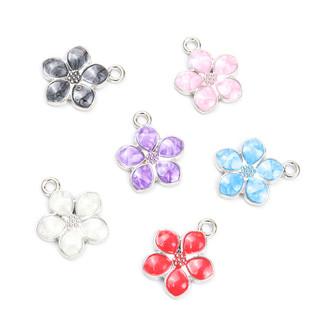 Set 10 Mặt Vòng cổ / Vòng Tay / Khuyên Tai Hình Hoa Anh Đào Bằng Hợp Kim diy