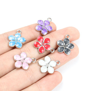 Set 10 Mặt Vòng cổ / Vòng Tay / Khuyên Tai Hình Hoa Anh Đào Bằng Hợp Kim diy