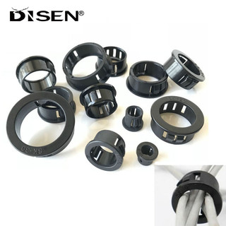 Nhựa Snap-on Grommet Gioăng Đen Qua Lỗ Dây Cáp Bao Tủ Lỗ Thông Hơi Vòng Cửa Thoát Cổng Niêm Phong Vòng Cắm Giá Đỡ