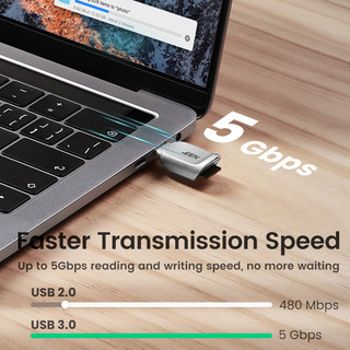 Đầu đọc thẻ nhớ UGREEN TF USB C Micro SD dung lượng cao 2TB với cổng OTG USB 3.0 5Gbps Type-C