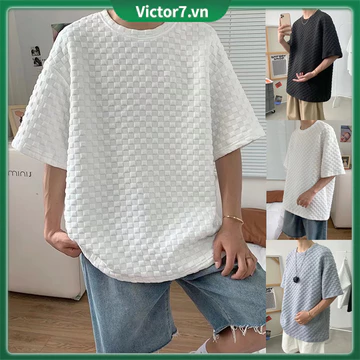 Áo Thun Nam Tay ngắn màu sắc thời trang Hàn Quốc dập sọc áo somi nam ngắn tay Áo Thun Rộng Nam Áo Thun Chất Áo Phông Nữ Áo T Shirt Nam Unisex