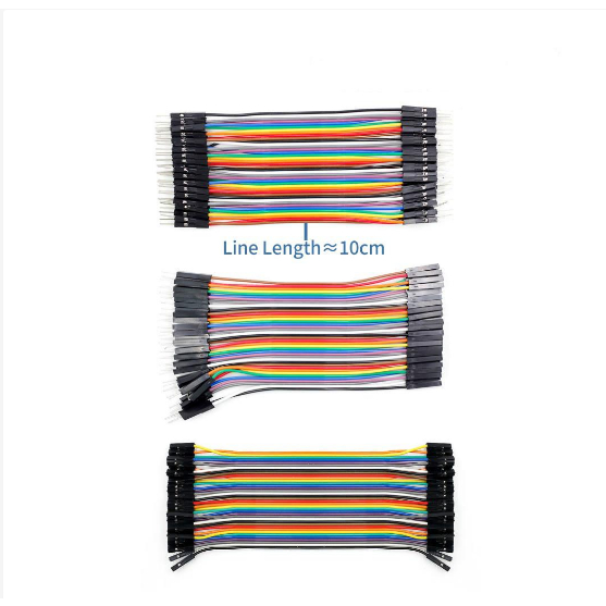 Dupont Jumper Wires 40-Pin Male To Female – 10cm/20cm/30cm Lengths For DIY Electronics & Prototyping
