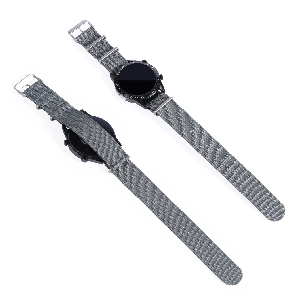 Dây Đeo Đồng Hồ Bằng Nilon Họa Tiết Sọc 20mm 22mm