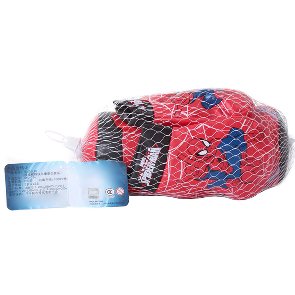 Bộ đấm bốc trẻ em kèm găng tay, BỘ túi Đấm Bốc Boxing Người Nhện, Đồ Chơi Găng Tay Tập boxing Cho Bé