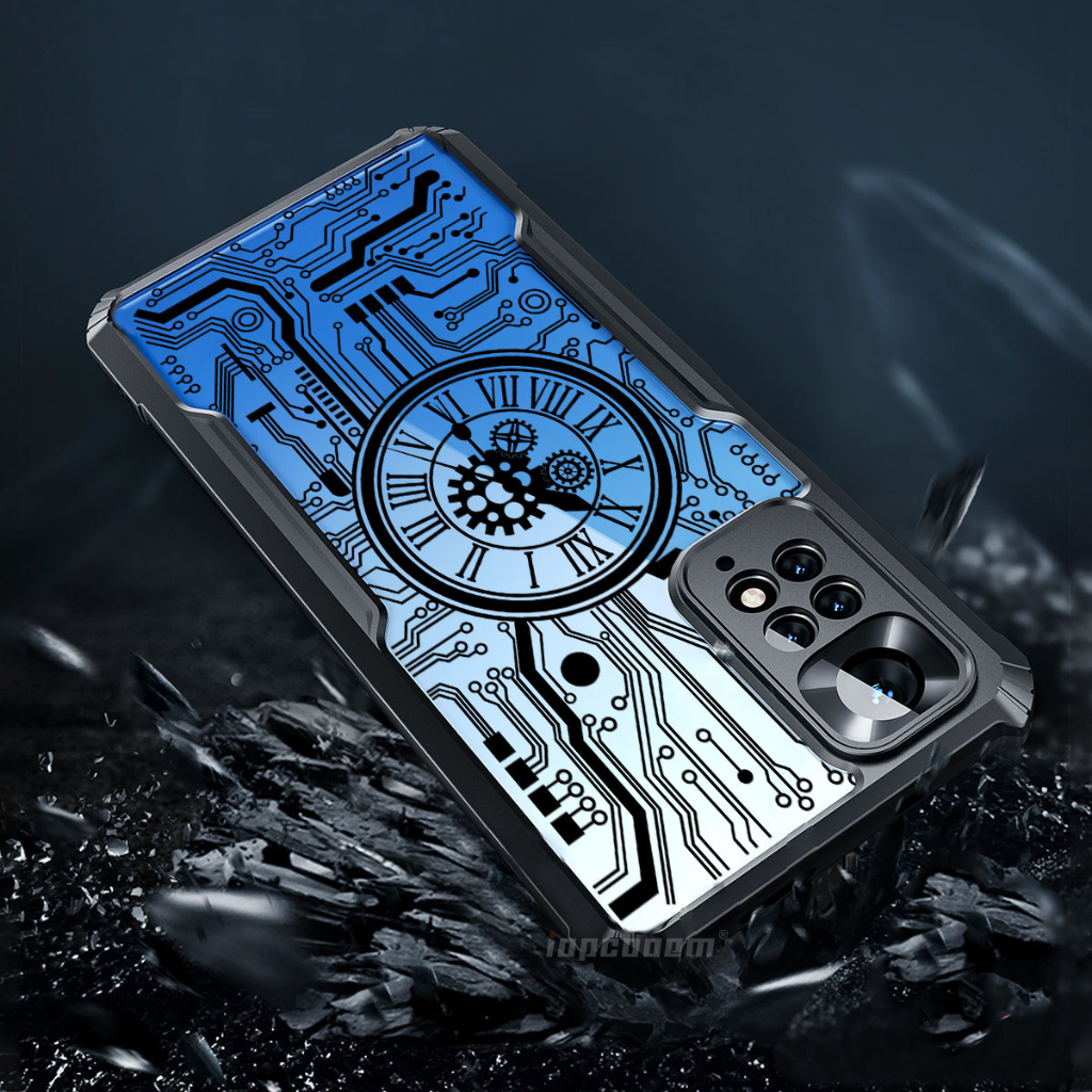 Vỏ mặt số cơ khí XIAOMI Redmi Note 14 11T 12 13 Turbo Pro Plus Speed 12S 5G 4G Vỏ chống sốc trong suốt Túi khí Vỏ mặt số kiểu kim loại