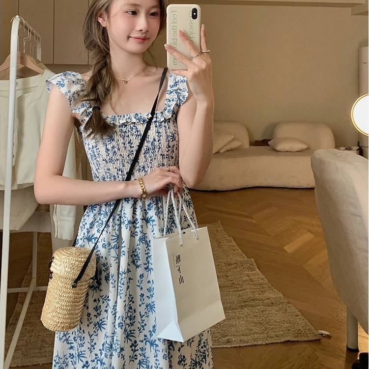 Đầm Hoa Tay Phồng Thời Trang Mùa Hè Mới