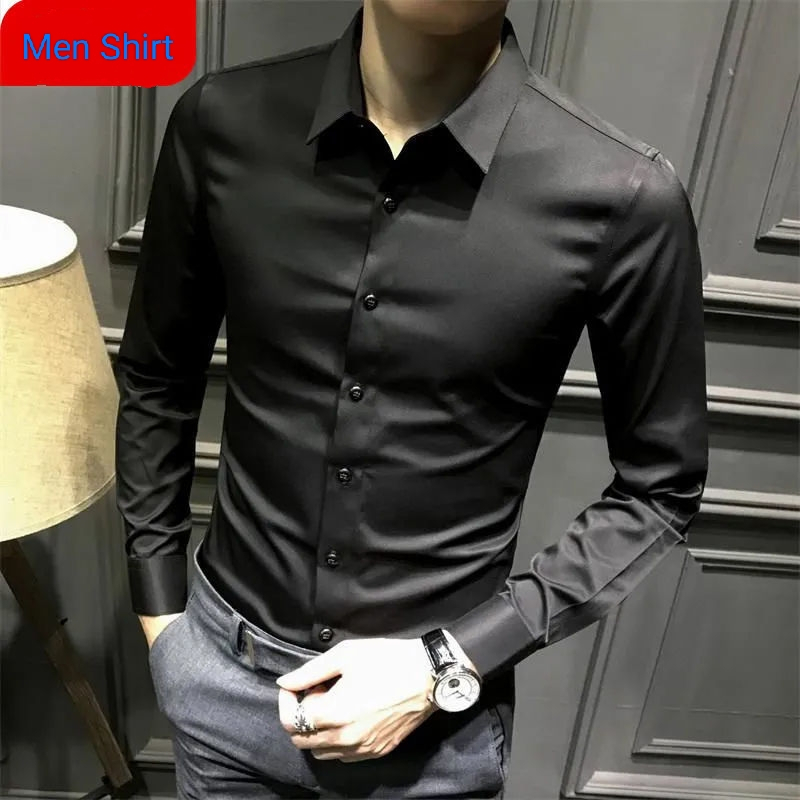 Áo Sơ Mi Dài Tay Dáng Ôm Thời Trang Công Sở Lịch Lãm Cho Nam