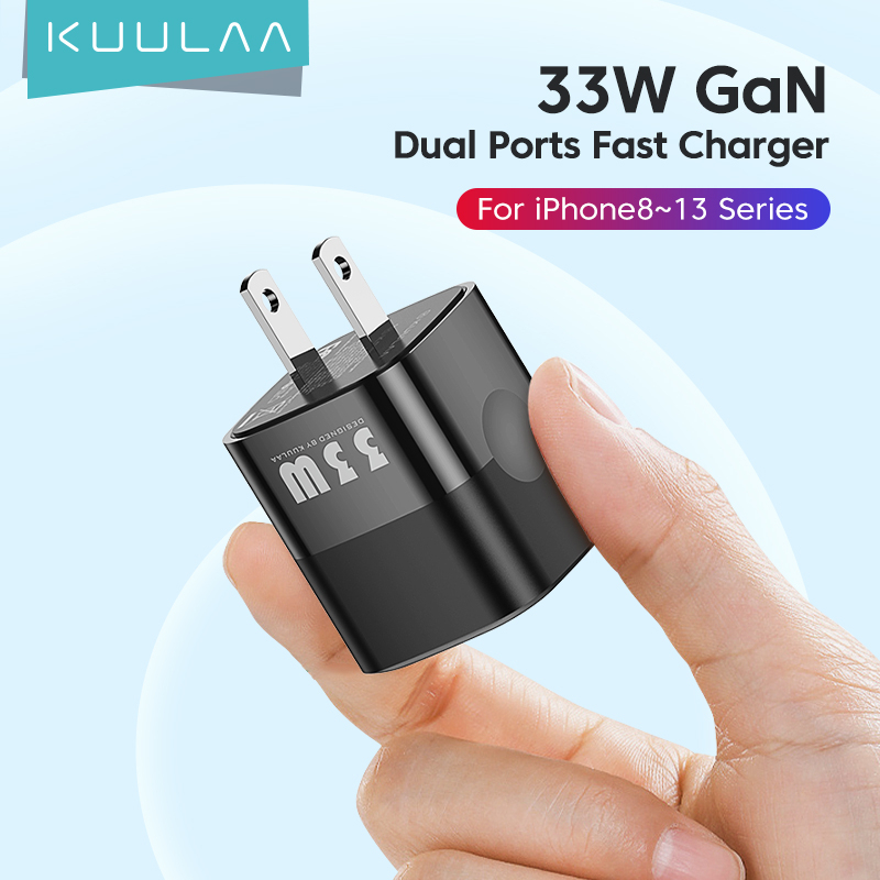 Cốc sạc nhanh Kuulaa GaN 33W cổng USB Type-C thích hợp cho máy tính bảng iPhone Xiaomi Oppo Vivo Samsung