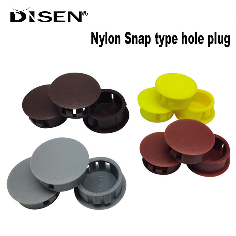 Nylon Tròn Snap-on Lỗ Cắm Nội Thất Bảng Điều Khiển Lỗ Bao Trống Cuối Mũ Chống Trộm Dấu Chặn Trắng Vàng Đỏ Đen