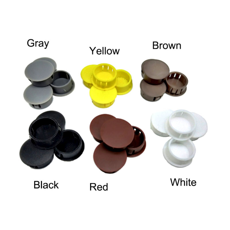 Nylon Tròn Snap-on Lỗ Cắm Nội Thất Bảng Điều Khiển Lỗ Bao Trống Cuối Mũ Chống Trộm Dấu Chặn Trắng Vàng Đỏ Đen