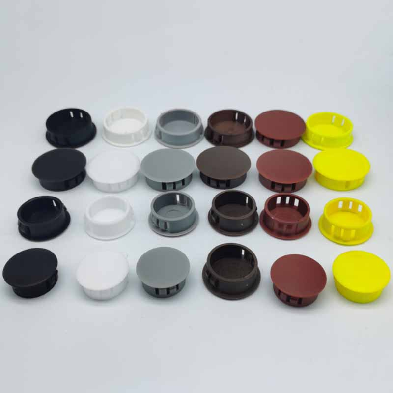 Nylon Tròn Snap-on Lỗ Cắm Nội Thất Bảng Điều Khiển Lỗ Bao Trống Cuối Mũ Chống Trộm Dấu Chặn Trắng Vàng Đỏ Đen