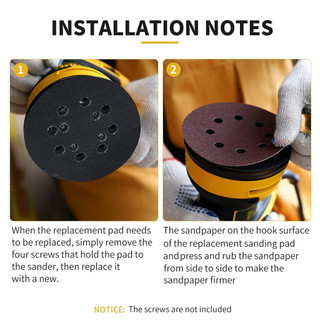 Miếng Đệm Thay Thế Cho Dewalt ,5Inch 8 Lỗ Và Loop Dw-64233 & N Dewalt ,5Inch329079 Tấm Đệm Chà Nhám Tương Thích Với Máy Chà Nhám DWE6421-B2 / 6421-B3 DWE6423 / 6423K Dfe6421 / 6421K, 4 Lỗ Vít