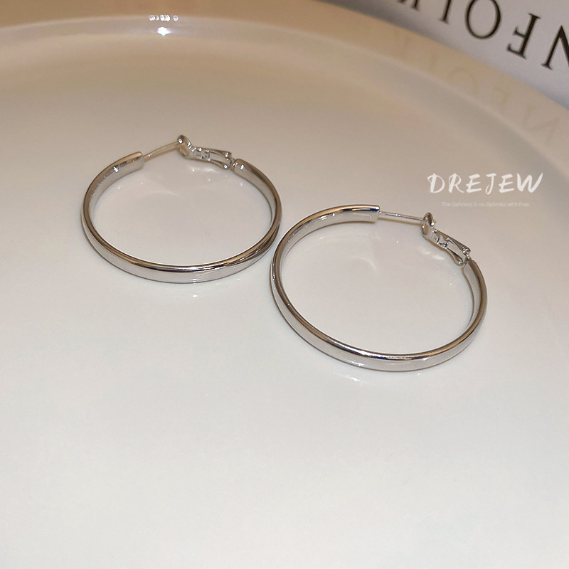 Review Bông Tai DREJEW Hình Tròn Kim Loại Cao Cấp Phong Cách Hàn Quốc | Giá Tốt