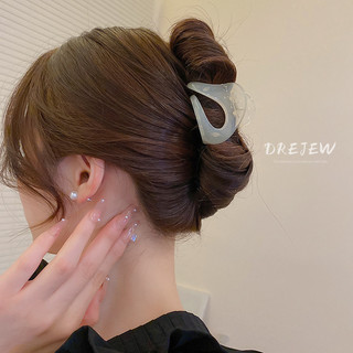 DREJEW Kẹp tóc acrylic họa tiết hình học đơn giản phong cách pháp
