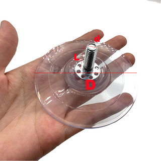 4 Cốc Hút PVC kèm vít M6/M8, móc hút cửa sổ kính, dụng cụ treo bàn kính hàng ngày