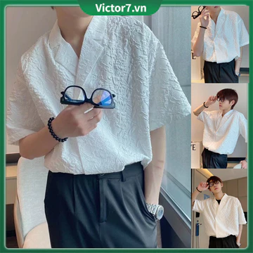Áo Sơ Mi Tay Ngắn Màu Trơn Thời Trang Dành Cho Nữ phong cách hàn quốc thời trang áo len hợp thời trang áo sơ mi trắng tay ngắn sơ mi form rộng unisex áo khoác sơ mi nam form rộng sơ mi 