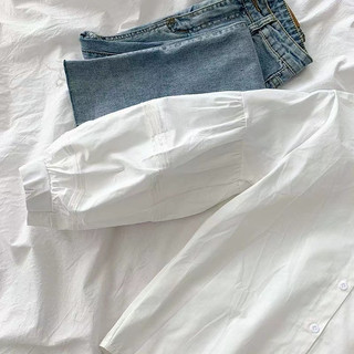 Áo Sơ Mi Nữ Tay Dài Phồng Dáng Rộng Phong Cách Hàn Quốc Baju Baju Wanita Lengan Panjang Hàng Mới Có Sẵn