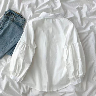 Áo Sơ Mi Nữ Tay Dài Phồng Dáng Rộng Phong Cách Hàn Quốc Baju Baju Wanita Lengan Panjang Hàng Mới Có Sẵn