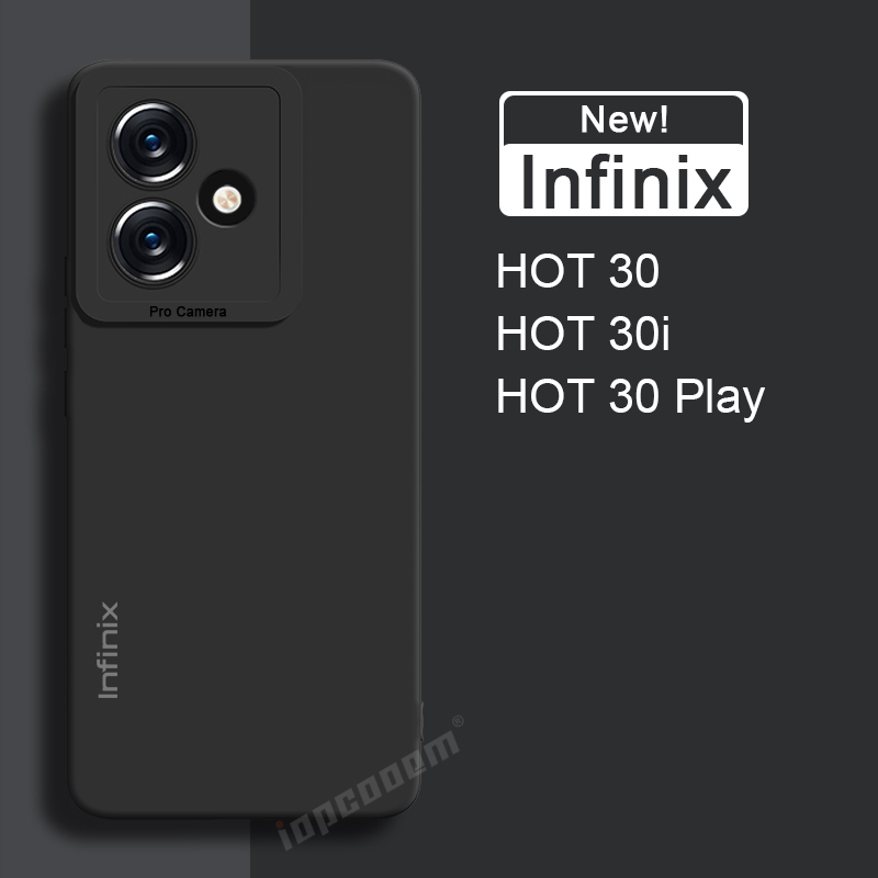 Ốp điện thoại silicon mềm màu Infinix HOT 40 30 Play NFC 30i 20 20S 12 Pro Vỏ bảo vệ ống kính máy ảnh