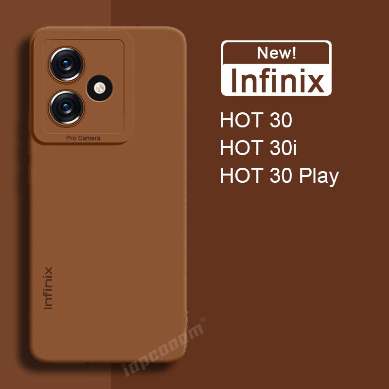 Ốp điện thoại silicon mềm màu Infinix HOT 40 30 Play NFC 30i 20 20S 12 Pro Vỏ bảo vệ ống kính máy ảnh