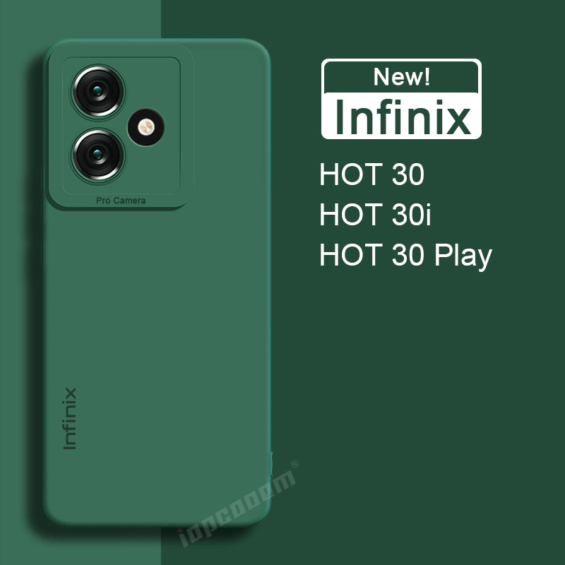 Ốp điện thoại silicon mềm màu Infinix HOT 40 30 Play NFC 30i 20 20S 12 Pro Vỏ bảo vệ ống kính máy ảnh
