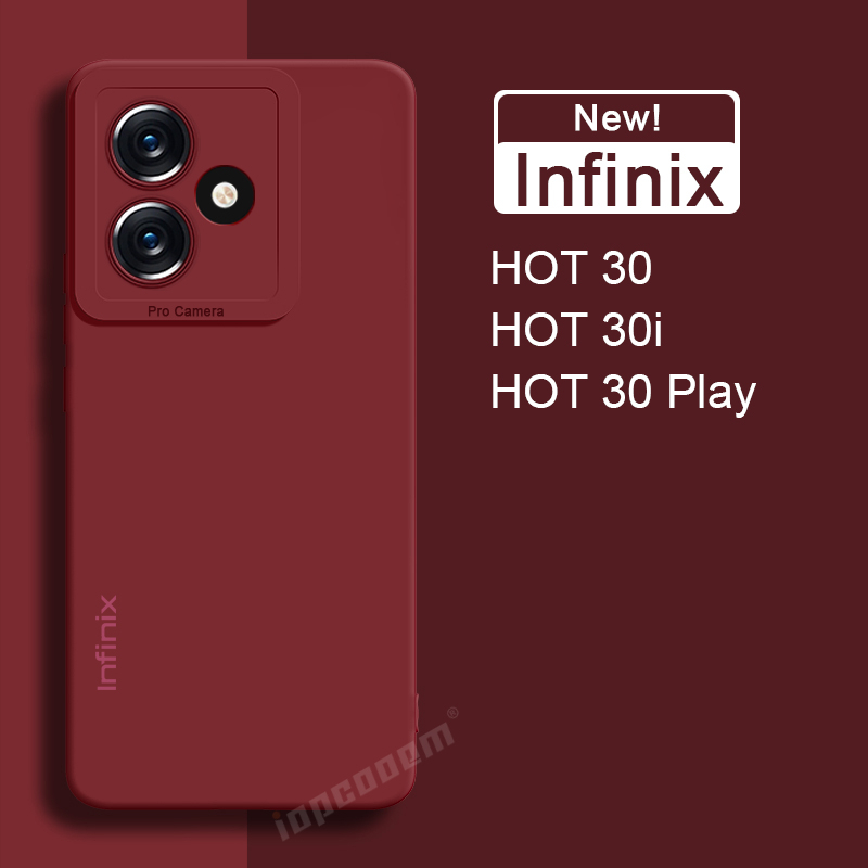 Ốp điện thoại silicon mềm màu Infinix HOT 40 30 Play NFC 30i 20 20S 12 Pro Vỏ bảo vệ ống kính máy ảnh