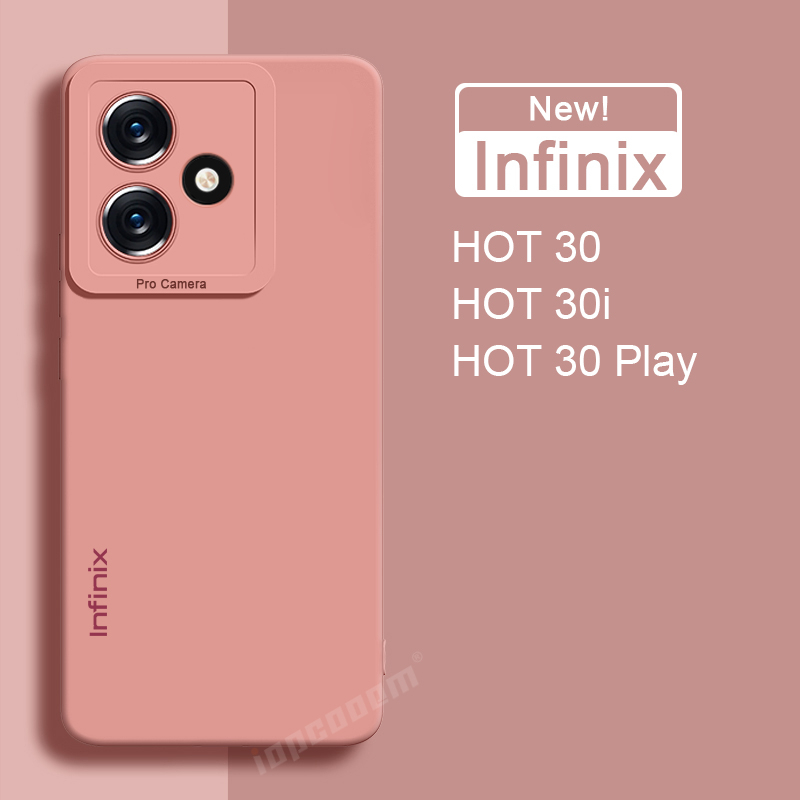 Ốp điện thoại silicon mềm màu Infinix HOT 40 30 Play NFC 30i 20 20S 12 Pro Vỏ bảo vệ ống kính máy ảnh