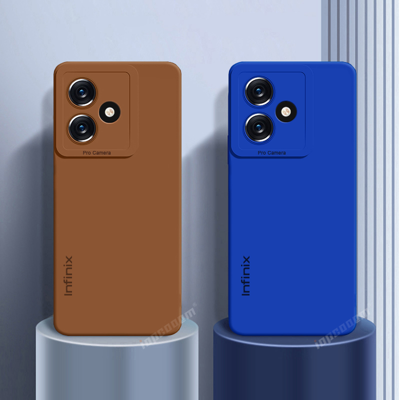 Ốp điện thoại silicon mềm màu Infinix HOT 40 30 Play NFC 30i 20 20S 12 Pro Vỏ bảo vệ ống kính máy ảnh
