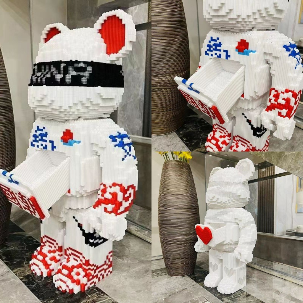 🔥Khối xây dựng Đồ chơi lắp ráp Pikachu nhân vật hoạt hình lớn 55CM gửi mô hình búa lắp ráp đồ chơi giáo dục
