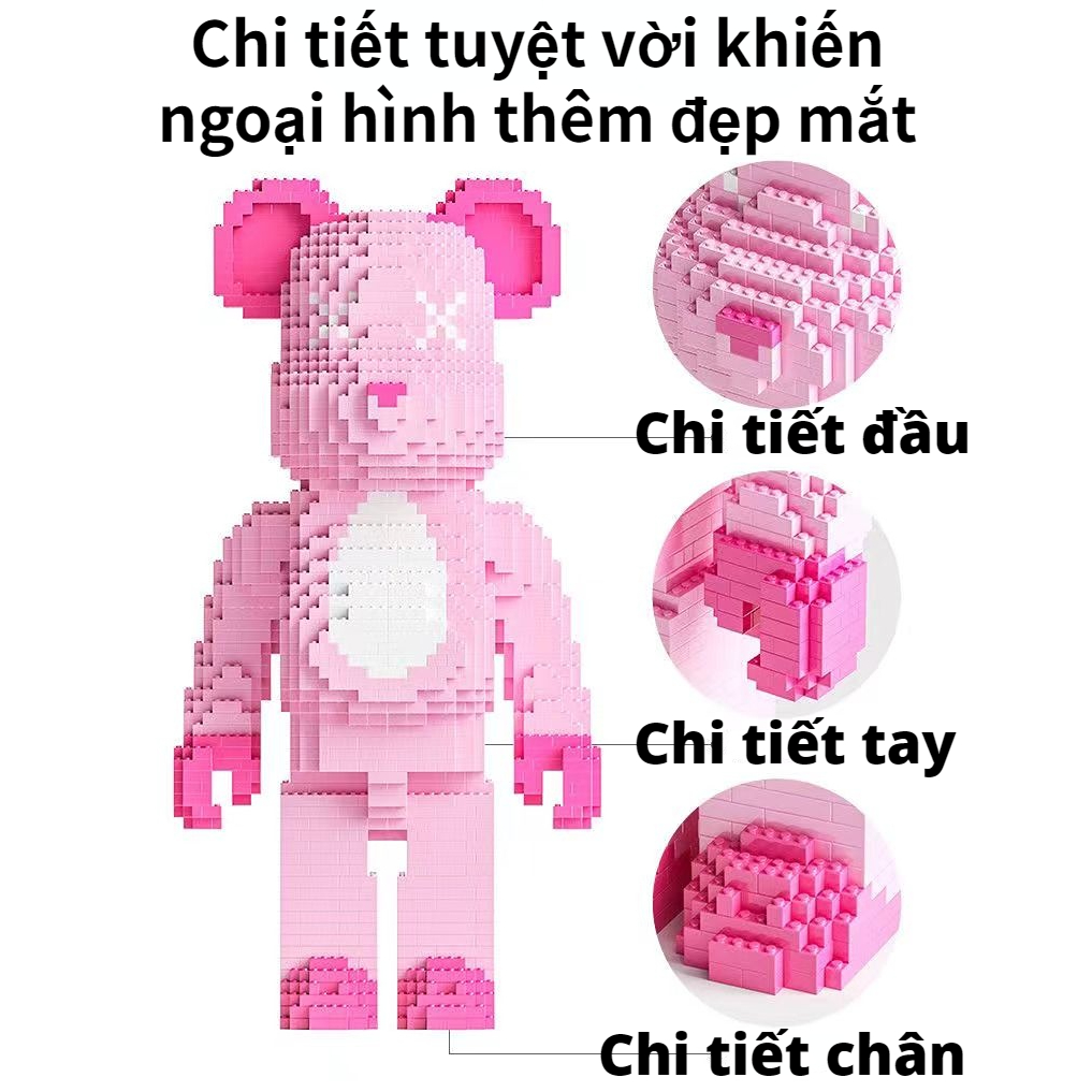 🔥Khối xây dựng Đồ chơi lắp ráp Pikachu nhân vật hoạt hình lớn 55CM gửi mô hình búa lắp ráp đồ chơi giáo dục