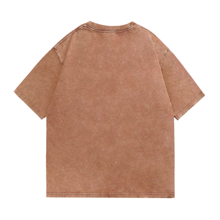 Bán chạy Áo thun ngắn tay phong cách retro washed, phù hợp unisex