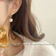 Bông tai titan không gỉ mạ vàng 18k thiết kế ngọc trai nhân tạo thời trang thanh lịch dành cho nữ