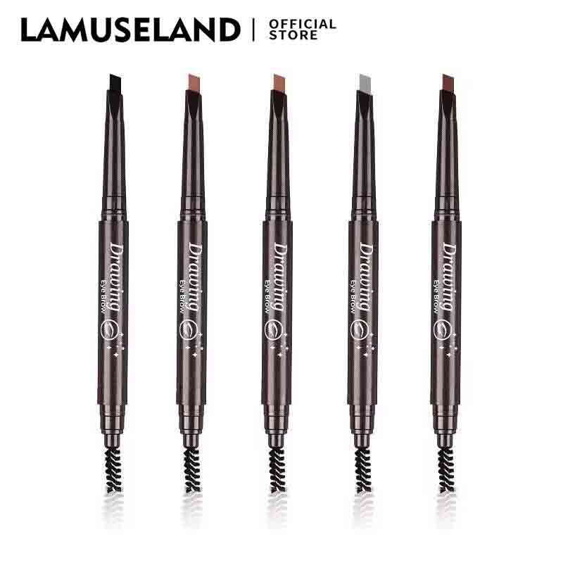 Ảnh Chì kẻ lông mày LAMUSELAND L18E01A dạng xoay lâu trôi thiết kế hai đầu tiện dụng cao cấp 0.3g 2