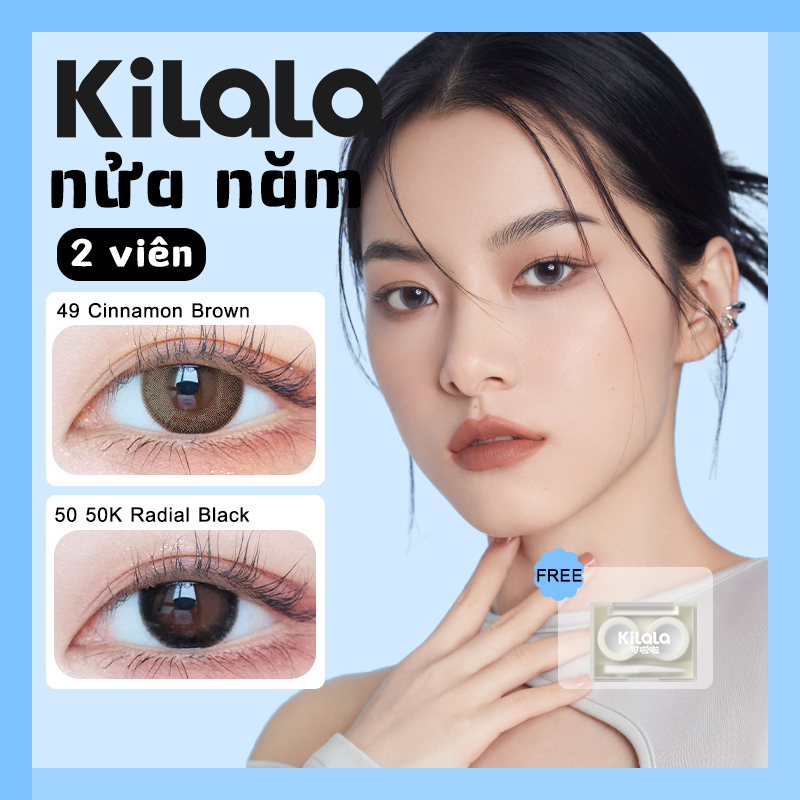 Kilala Lens Halfyearly Color Contact lenses "Cinnamon Brown" (one pair