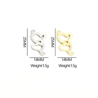 Set 10 Mặt Vòng cổ Hình Trái Tim Đôi Đính Đá Pha Lê Lãng Mạn