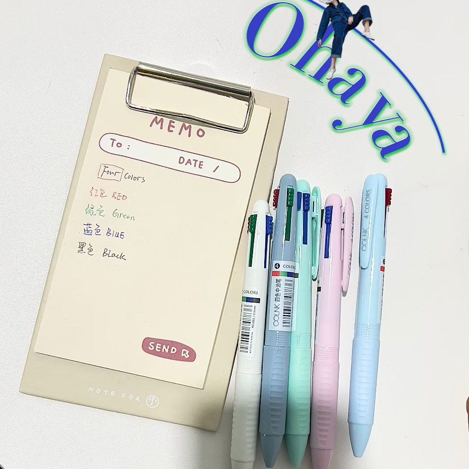 Bút bi Ohaya đơn giản xanh lá/ xanh dương/ đỏ/ đen | Shopee Việt Nam